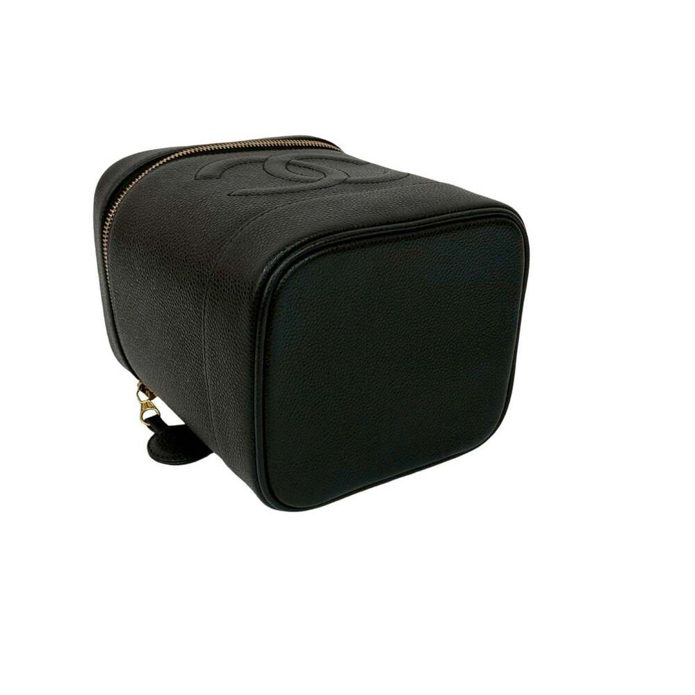 CHANEL Black Caviar Leather Logo Vanity Bag - Picture 7 of 10